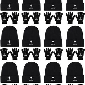 NWT 24 Pk Factory Sealed Christian Beanies Men/Womens Hat and Gloves Set